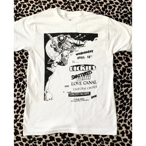 Dickies Retro Punk Rock Flyer T-shirt - Picture 1 of 4